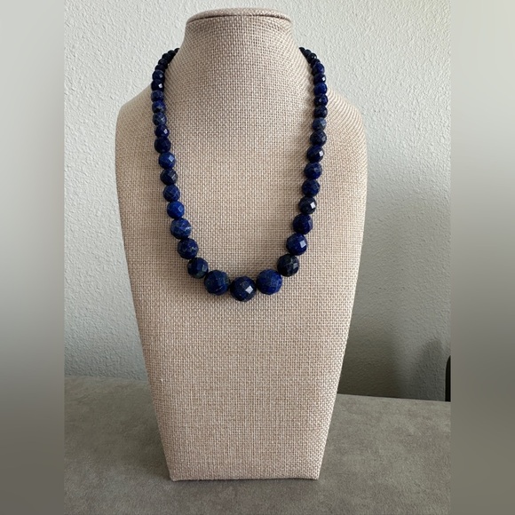 Mine Finds by Jay King Jewelry - Dark blue lapis graduated bead necklace by Jay King